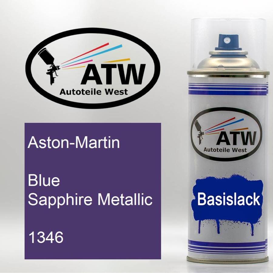 Aston-Martin, Blue Sapphire Metallic, 1346: 400ml Sprühdose, von ATW Autoteile West.